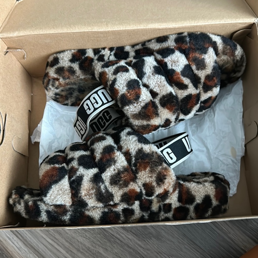 Fluff Yeah Slide Leopard Cheetah Print